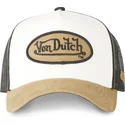 von-dutch-cla-weisse-schwarze-und-braune-trucker-kappe