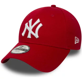 New Era Kinder Curved Brim 9FORTY Essential New York Yankees MLB Adjustable Cap rot