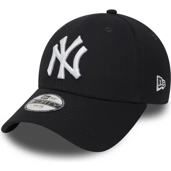 New Era Kinder Curved Brim 9FORTY Essential New York Yankees MLB Adjustable Cap marineblau