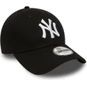 schwarze-gebogene-verstellbare-kinderkappe-9forty-essential-von-new-york-yankees-mlb-von-new-era