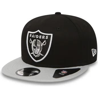 mutzen-flach-grau-snapback-9fifty-cotton-block-der-las-vegas-raiders-nfl-von-new-era