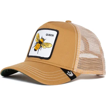 braune-trucker-kappe-biene-the-queen-bee-the-farm-von-goorin-bros