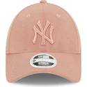 mutzen-gebogen-rosa-verstellbares-band-9forty-velour-der-new-york-yankees-mlb-von-new-era