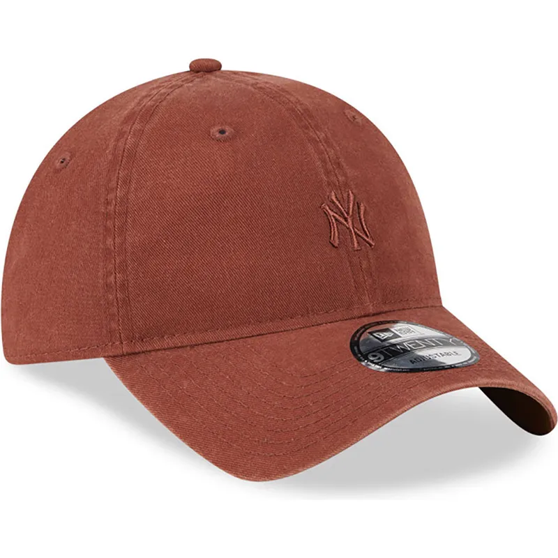 mutzen-gebogen-braun-verstellbares-band-9twenty-mini-der-new-york-yankees-mlb-von-new-era