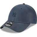 mutzen-gebogen-marineblau-verstellbares-band-9forty-millerain-der-new-york-yankees-mlb-von-new-era