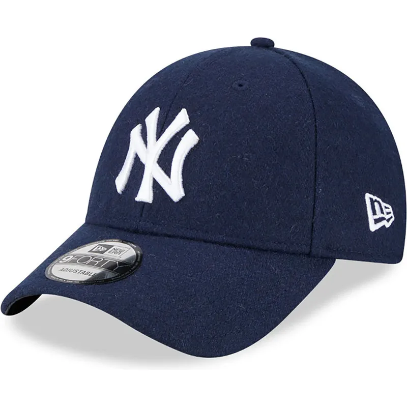 mutzen-gebogen-marineblau-verstellbares-band-9forty-essential-melton-wool-der-new-york-yankees-mlb-von-new-era mutzen-gebogen-marineblau-verstellbares-band-9forty-essential-melton-wool-der-new-york-yankees-mlb-von-new-era