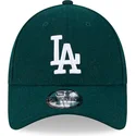 new-era-curved-brim-9forty-essential-melton-wool-los-angeles-dodgers-mlb-green-adjustable-cap