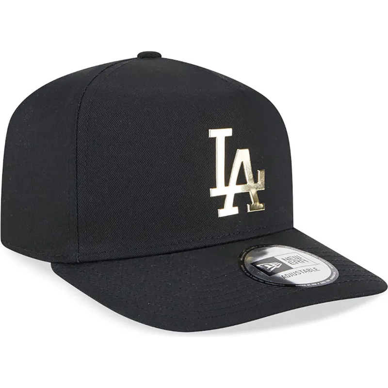 mutzen-gebogen-schwarz-snapback-a-frame-foil-pack-der-los-angeles-dodgers-mlb-von-new-era