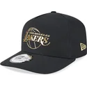 schwarze-snapback-cap-mit-gebogenem-schirm-a-frame-foil-pack-der-los-angeles-lakers-nba-von-new-era