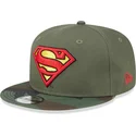 mutzen-flach-grun-snapback-fur-kinder-camuflaje-9fifty-der-superman-dc-comics-von-new-era