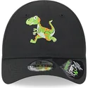 new-era-curved-brim-youth-dinosaur-9forty-repreve-black-adjustable-cap