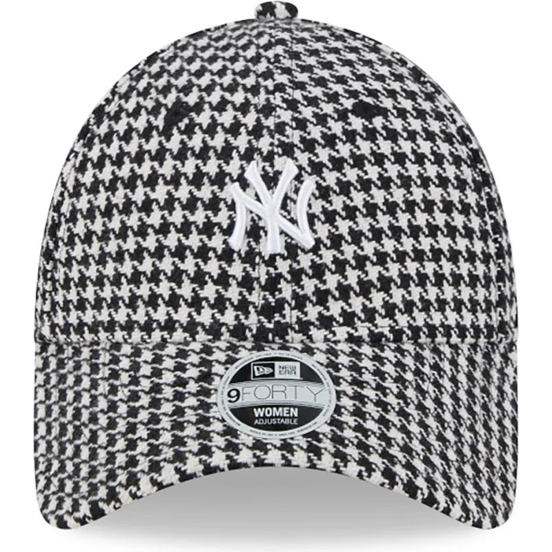 mutzen-gebogen-schwarz-verstellbares-band-9forty-houndstooth-der-new-york-yankees-mlb-von-new-era mutzen-gebogen-schwarz-verstellbares-band-9forty-houndstooth-der-new-york-yankees-mlb-von-new-era