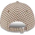 mutzen-gebogen-braun-verstellbares-band-9forty-houndstooth-der-new-york-yankees-mlb-von-new-era