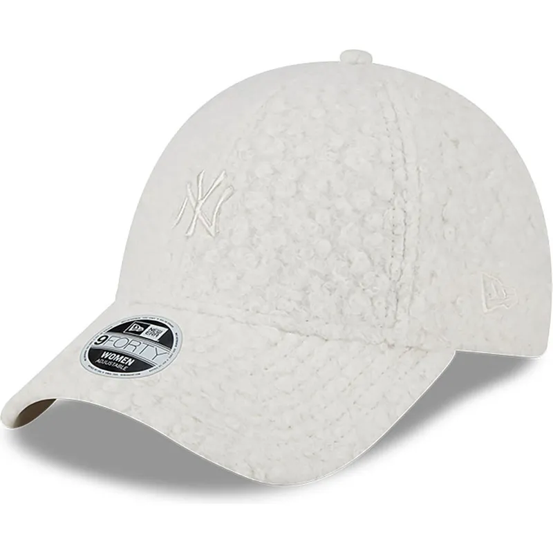 mutzen-gebogen-beige-verstellbares-band-9forty-hypertexture-der-new-york-yankees-mlb-von-new-era