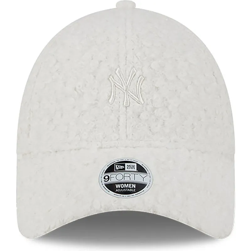 mutzen-gebogen-beige-verstellbares-band-9forty-hypertexture-der-new-york-yankees-mlb-von-new-era
