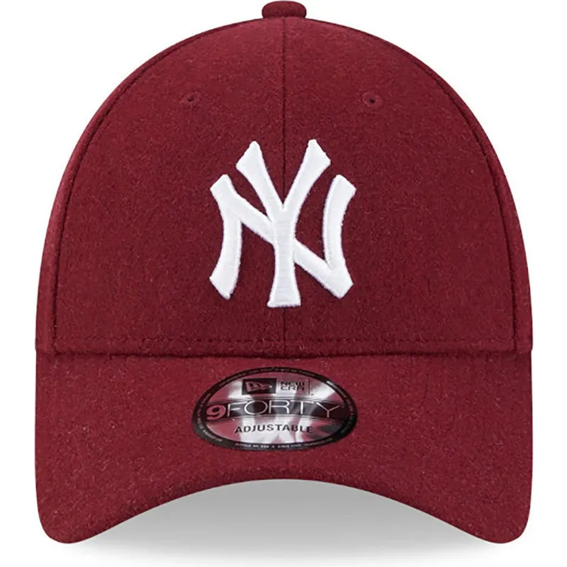 mutzen-gebogen-rot-verstellbares-band-9forty-essential-melton-wool-der-new-york-yankees-mlb-von-new-era