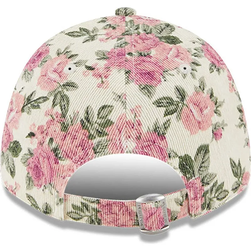 mutzen-gebogen-beige-verstellbares-band-rosa-9forty-floral-cord-der-new-york-yankees-mlb-von-new-era