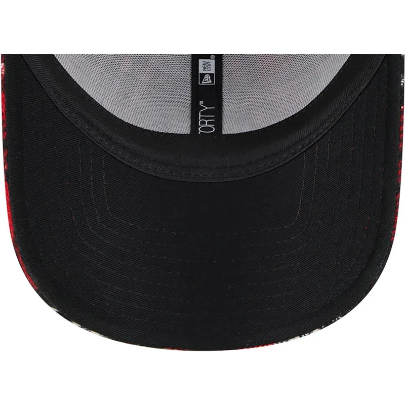 mutzen-gebogen-rot-verstellbares-band-negro-9forty-check-der-los-angeles-dodgers-mlb-von-new-era