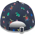 mutzen-gebogen-marineblau-verstellbares-band-fur-kinder-9forty-festive-der-new-york-yankees-mlb-von-new-era