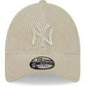 beige-verstellbare-9forty-wide-cord-kappe-new-york-yankees-mlb-von-new-era