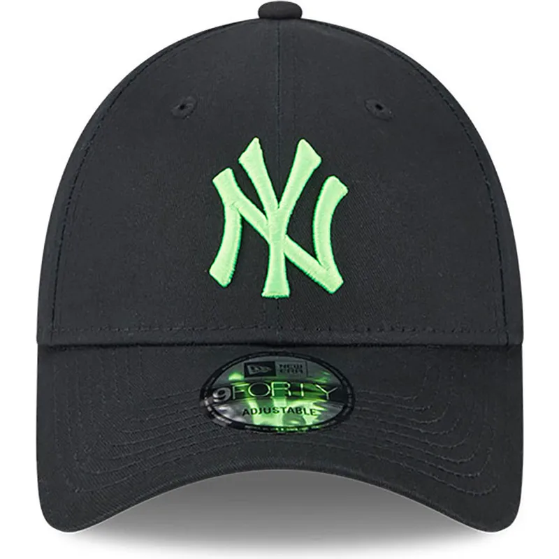 mutzen-gebogen-schwarz-verstellbares-band-9forty-neon-der-new-york-yankees-mlb-von-new-era