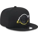 los-angeles-lakers-nba-new-era-9fifty-split-logo-schwarze-snapback-kappe