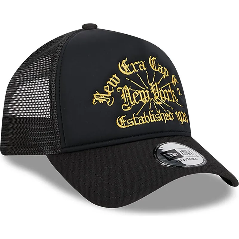 mutzen-gebogen-schwarz-snapback-a-frame-von-new-era