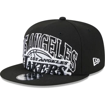 Schwarze Snapback-Kappe 9FIFTY Tip Off 2023 der Los Angeles Lakers NBA von New Era
