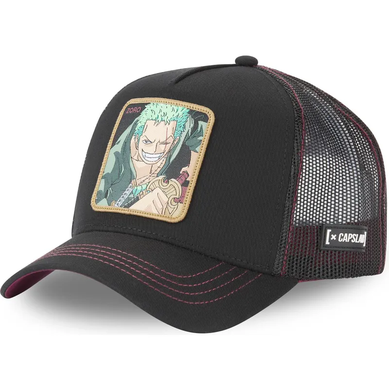 mutzen-gebogen-schwarz-snapback-roronoa-zoro-one-piece-von-capslab mutzen-gebogen-schwarz-snapback-roronoa-zoro-one-piece-von-capslab