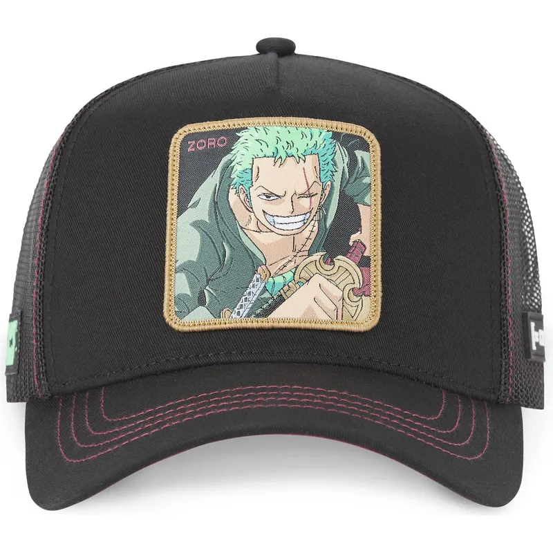 mutzen-gebogen-schwarz-snapback-roronoa-zoro-one-piece-von-capslab mutzen-gebogen-schwarz-snapback-roronoa-zoro-one-piece-von-capslab