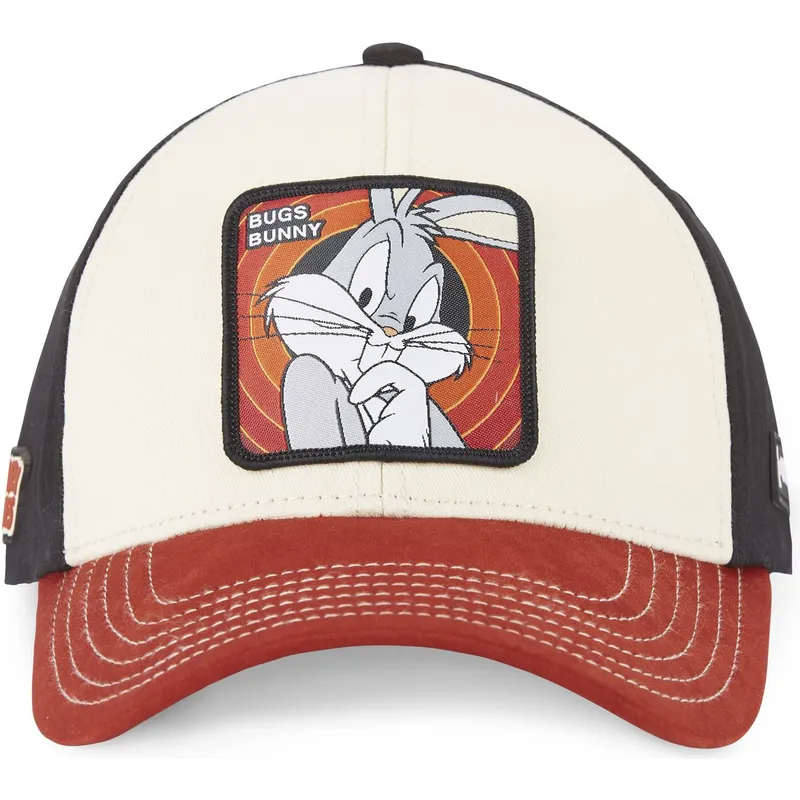 mutzen-gebogen-beige-snapback-bugs-bunny-looney-tunes-von-capslab
