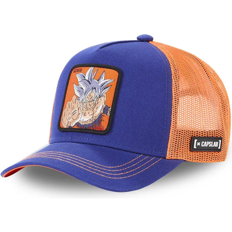 trucker-cap-marineblau-und-orange-fur-jungen-son-goku-ultra-instinct-kid-ult1-dragon-ball-von-capslab