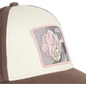 capslab-dragon-ball-goku-black-ro2-snapback-kappe-mit-gebogenem-schirm-in-beige-und-braun