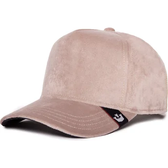 Beige Trucker-Kappe Velour Blank The Farm von Goorin Bros.