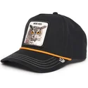 schwarze-gebogene-snapback-kappe-eule-wise-owl-100-the-farm-all-over-canvas-von-goorin-bros