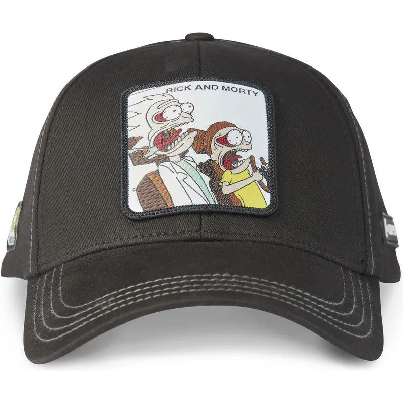 mutzen-gebogen-schwarz-snapback-rick-und-morty-rick-und-morty-von-capslab