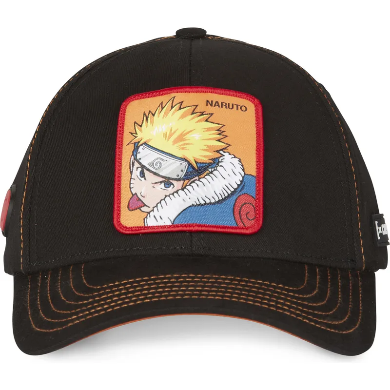 schwarze-gebogene-snapback-kappe-naruto-uzumaki-fox1-naruto-von-capslab