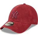 mutzen-gebogen-rot-verstellbares-band-9forty-towelling-der-new-york-yankees-mlb-von-new-era