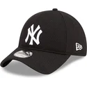 schwarze-verstellbare-gebogene-kappe-9twenty-herringbone-der-new-york-yankees-mlb-von-new-era