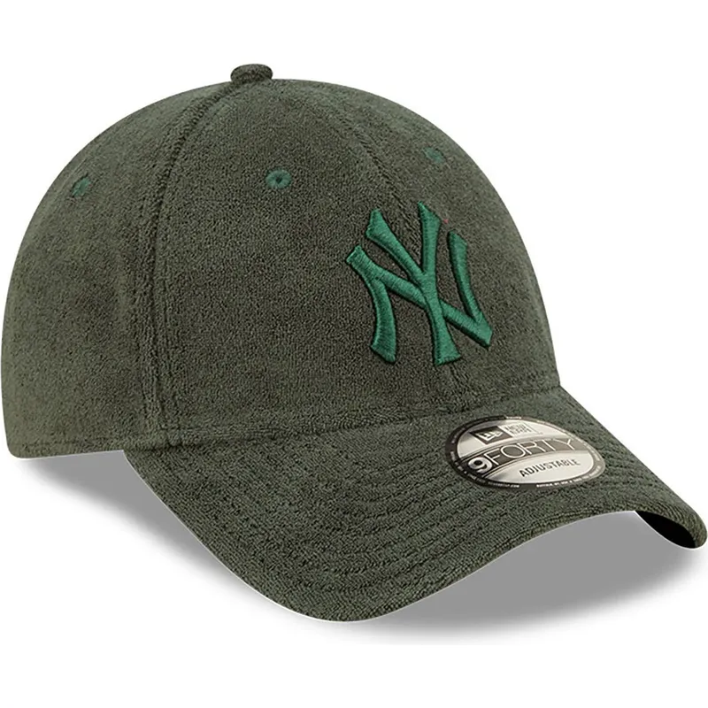 mutzen-gebogen-grun-verstellbares-band-9forty-towelling-der-new-york-yankees-mlb-von-new-era