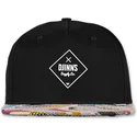 schwarze-snapback-kappe-mit-flachem-schirm-rubber-aztek-von-djinns