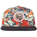 djinns-flat-brim-koi-linen-red-snapback-cap