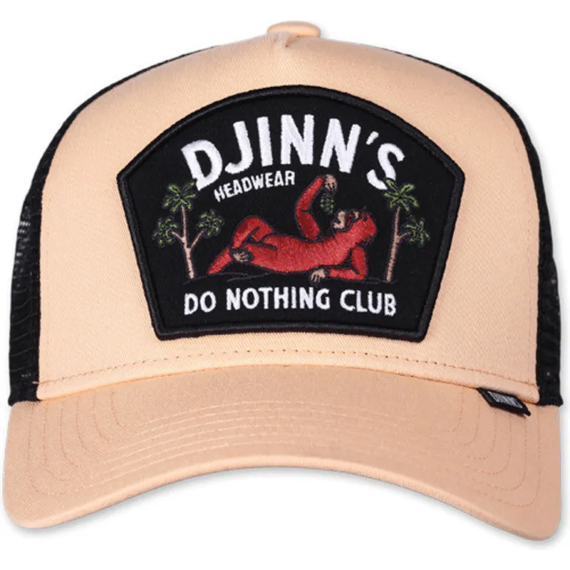 beige-und-schwarze-trucker-kappe-do-nothing-club-hft-dnc-sloth-von-djinns