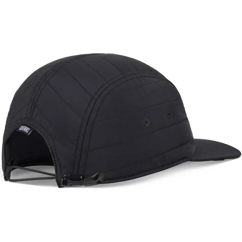 schwarze-verstellbare-flatcap-puffy-nylon-von-djinns