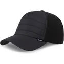 djinns-hft-puffy-nylon-snapback-cap-in-schwarz-mit-gebogenem-schirm