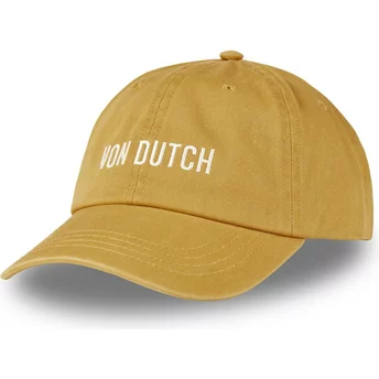 Von Dutch Curved Brim DC CA Yellow Adjustable Cap