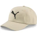 beige-verstellbare-kappe-mit-gebogenem-schirm-essentials-cat-logo-von-puma