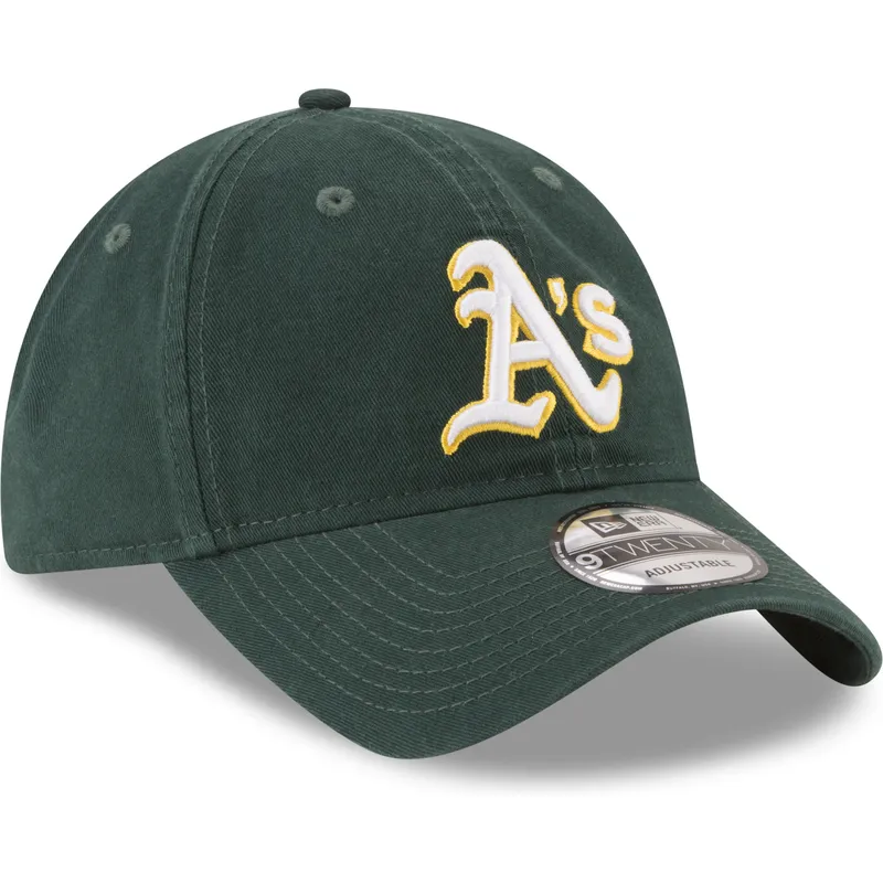 grune-verstellbare-gebogene-kappe-9twenty-core-classic-der-oakland-athletics-mlb-von-new-era