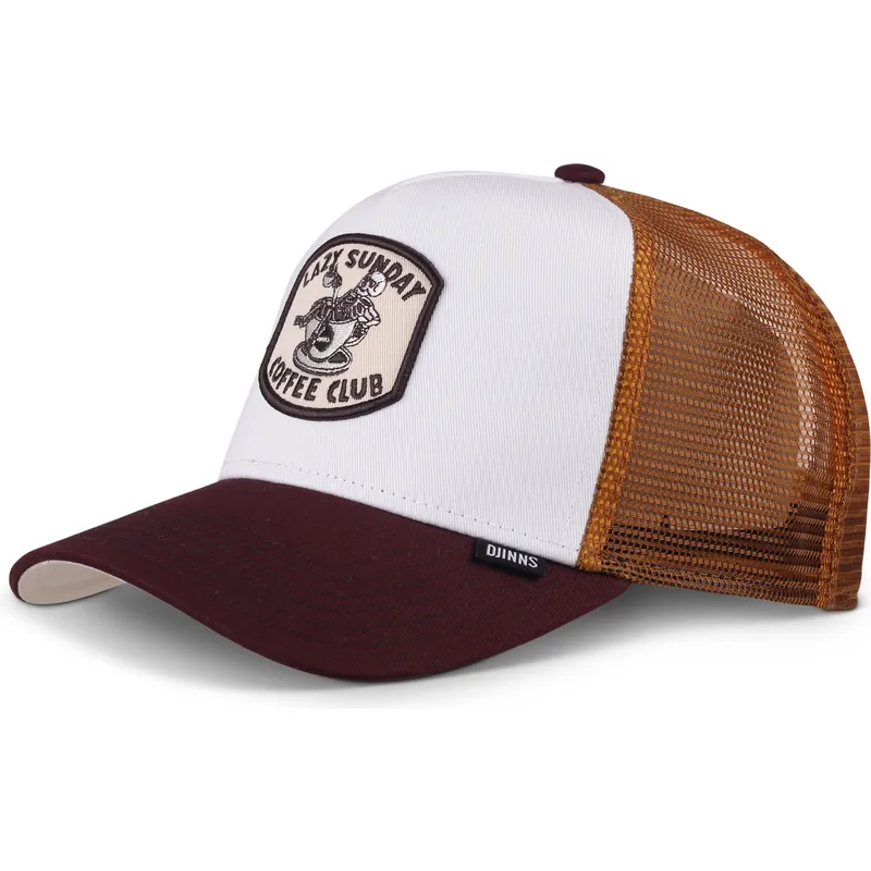 djinns-hft-coffee-club-weisse-braune-und-weinrote-trucker-cap