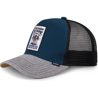 Blaue, schwarze und graue Trucker-Kappe Being Cheered HFT von Djinns